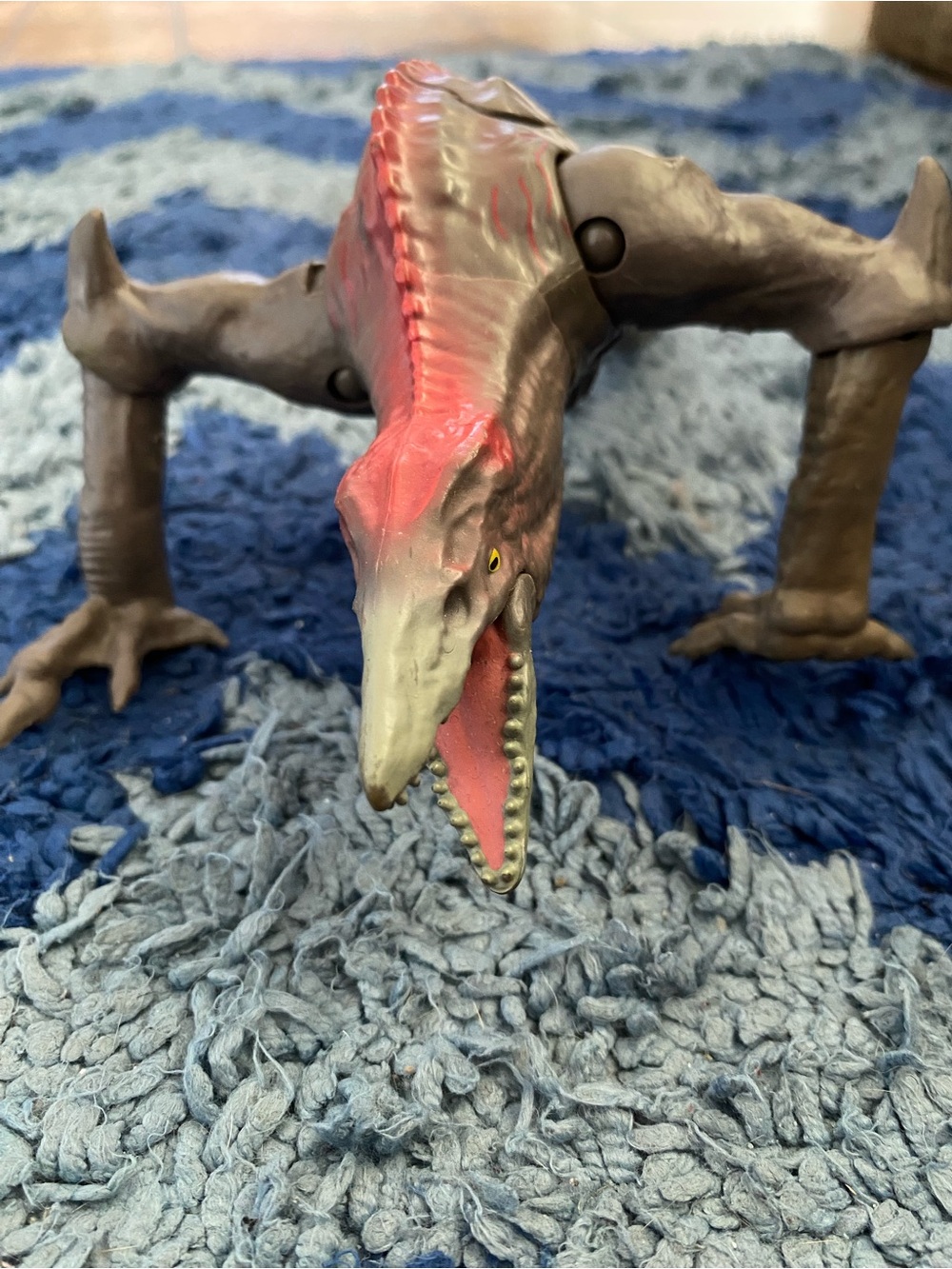 Red & Brown Dinosaur Figure Kids Toy - Realistic Jurassic Predator